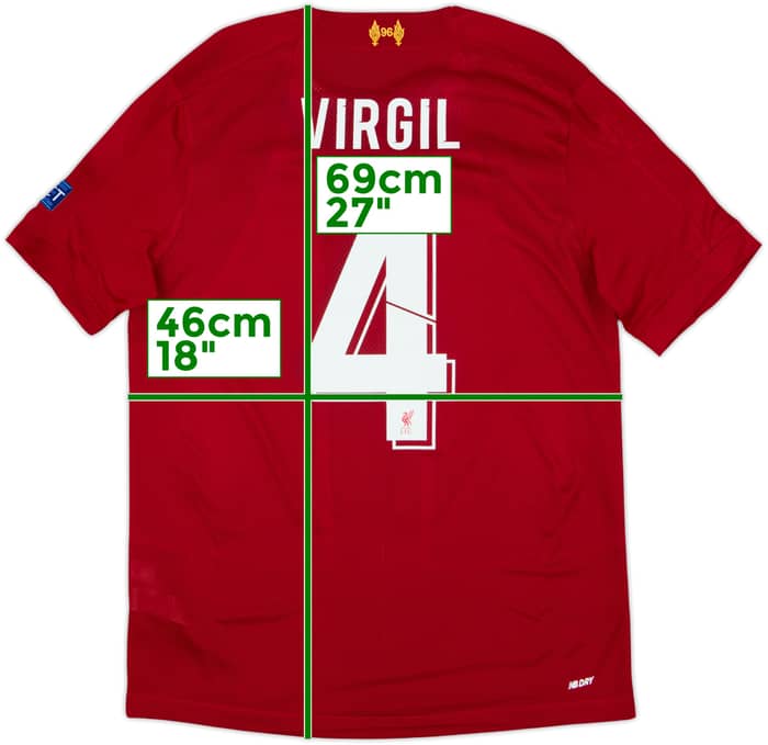 2019-20 Liverpool Home Shirt Virgil #4 - 10/10 - (S)