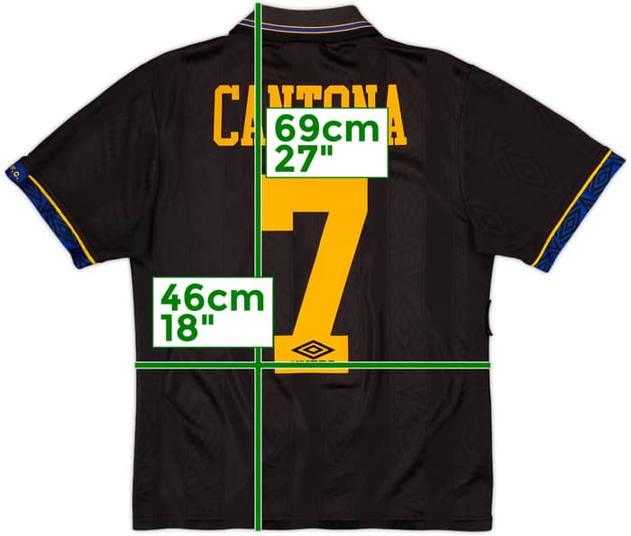 1993-95 Manchester United Away Shirt Cantona #7 - 6/10 - (S)