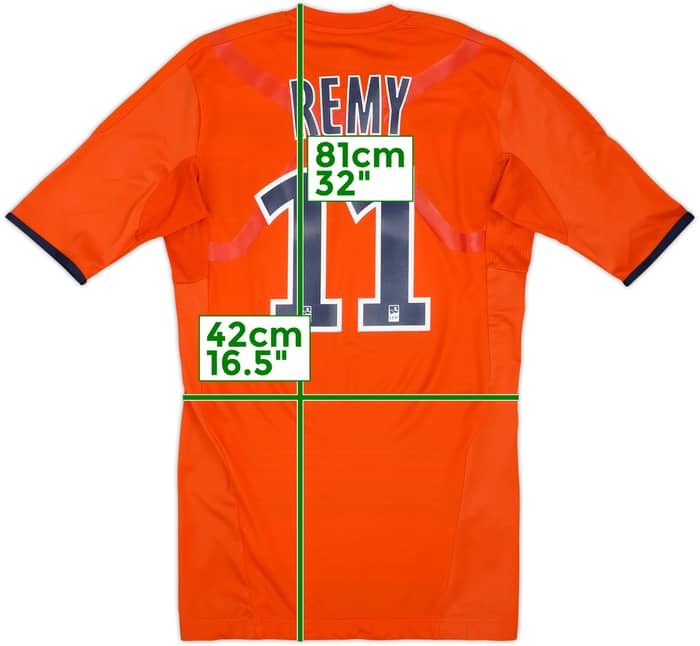 2011-12 Olympique Marseille Player Issue TechFit Third Shirt Remy #11 - 9/10 - (L)