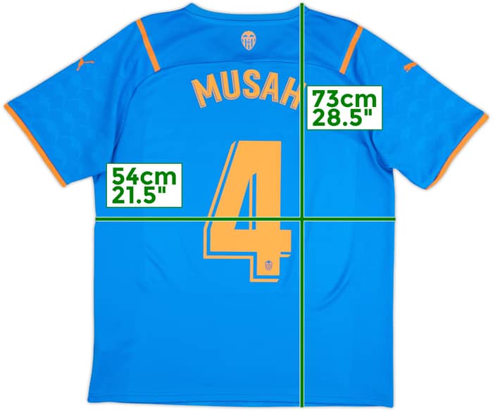 2021-22 Valencia Third Shirt Musah #4 - 8/10 - (L)