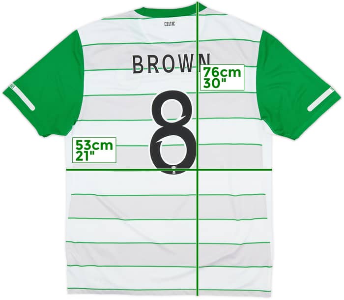 2011-12 Celtic Away Shirt Brown #8 - 9/10 - (L)