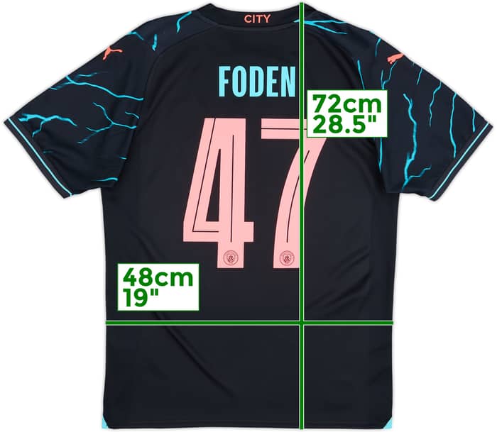 2023-24 Manchester City Third Shirt Foden #47 - 8/10 - (M)