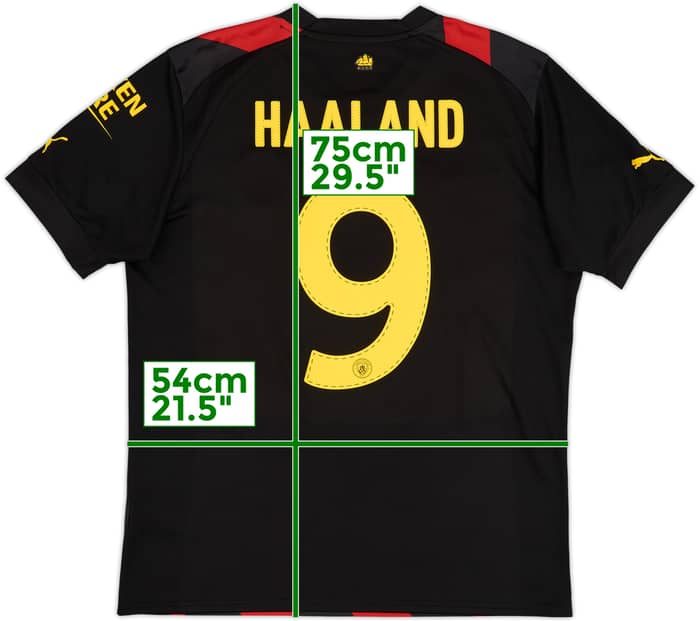 2022-23 Manchester City Away Shirt Haaland #9 - 8/10 - (L)