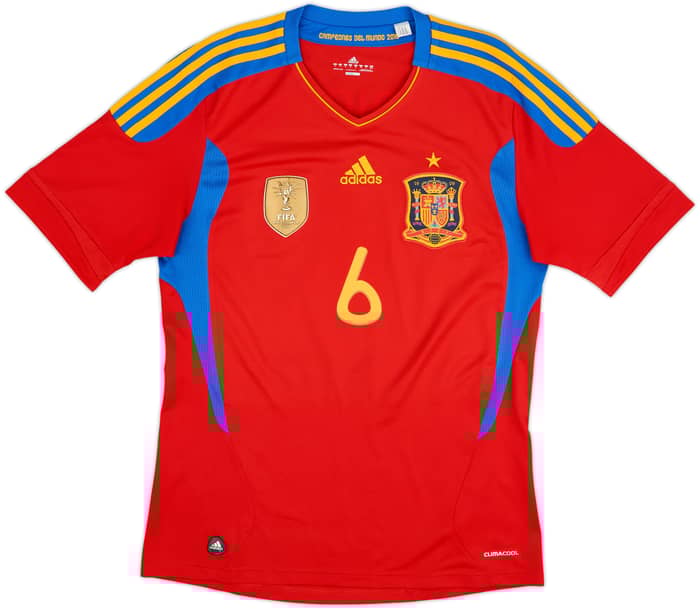 2010-11 Spain Home Shirt A.Iniesta #6 - 10/10 - (M)
