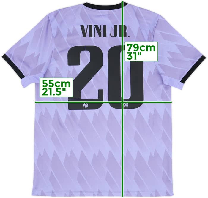 2022-23 Real Madrid Away Shirt Vini Jr #20 - 10/10 - (L)