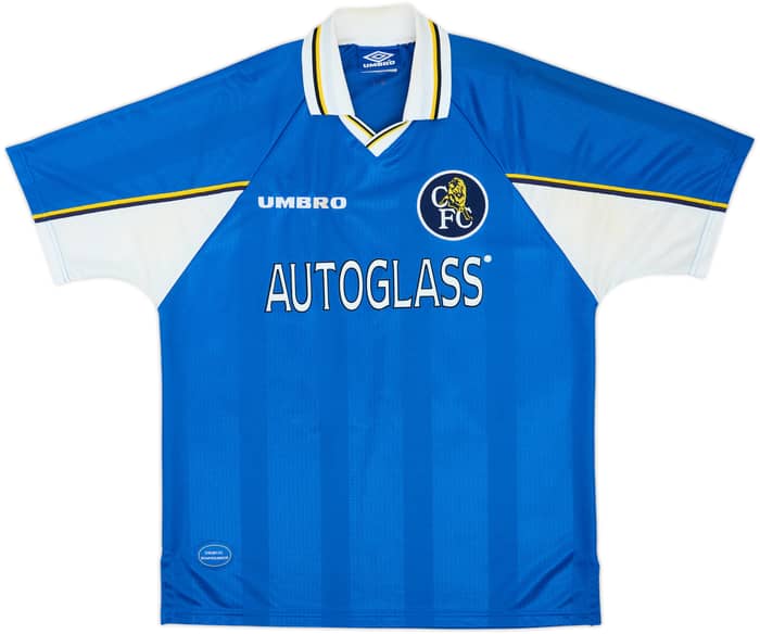 1997-99 Chelsea Home Shirt Zola #25 - 8/10 - (L)