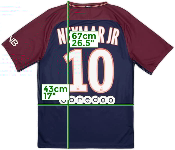2017-18 Paris Saint-Germain Home Shirt Neymar Jr #10 - 8/10 - (S)