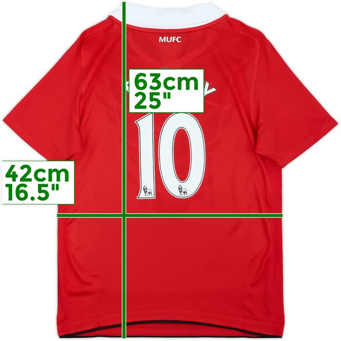 2010-11 Manchester United Home Shirt Rooney #10 (M.Boys)