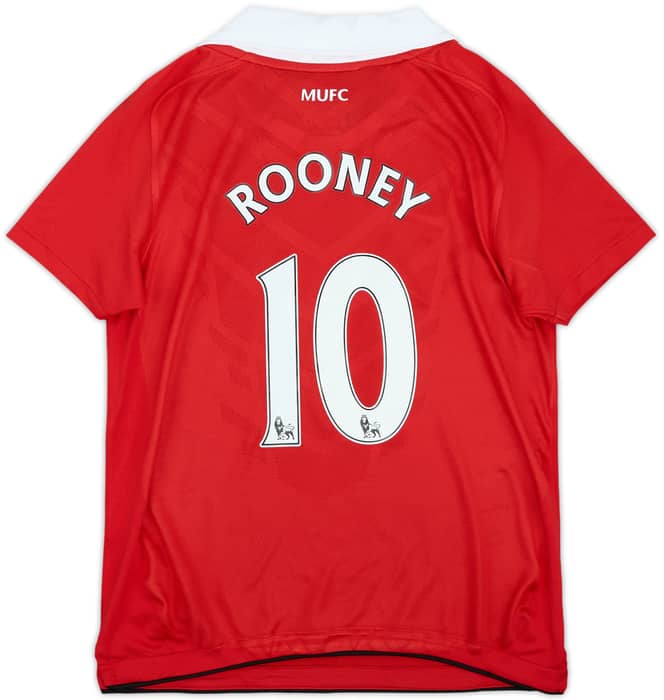 2010-11 Manchester United Home Shirt Rooney #10 (S.Boys)