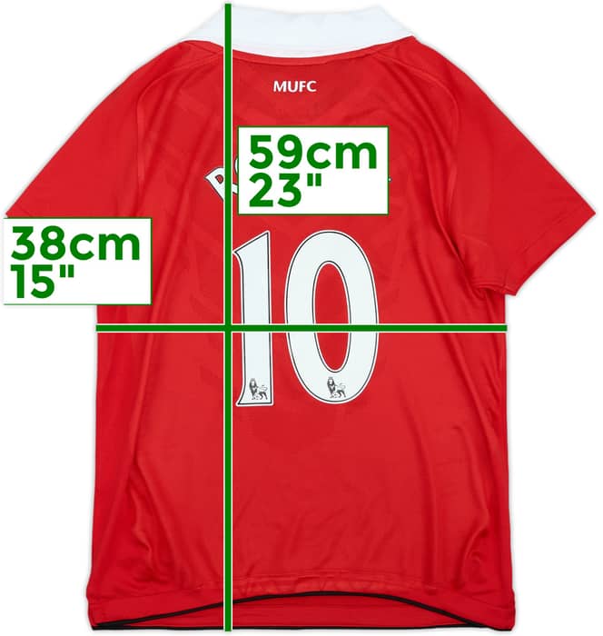 2010-11 Manchester United Home Shirt Rooney #10 (S.Boys)