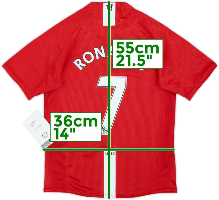 2007-09 Manchester United Home Shirt Ronaldo #7 (6-8 Years)