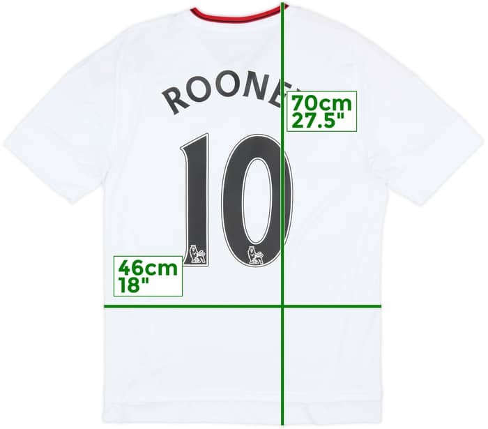 2015-16 Manchester United Away Shirt Rooney #10 (XL.Boys)