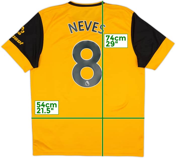 2020-21 Wolves Home Shirt Neves #8 - 8/10 - (L)
