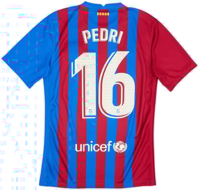 2021-22 Barcelona Home Shirt Pedri #16 - 9/10 - (S)