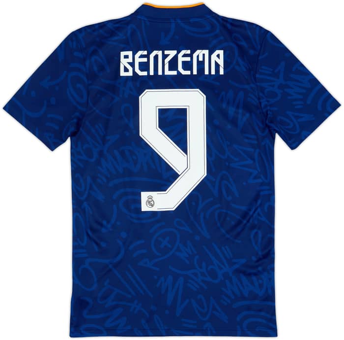 2021-22 Real Madrid Away Shirt Benzema #9 - 8/10 - (XS)