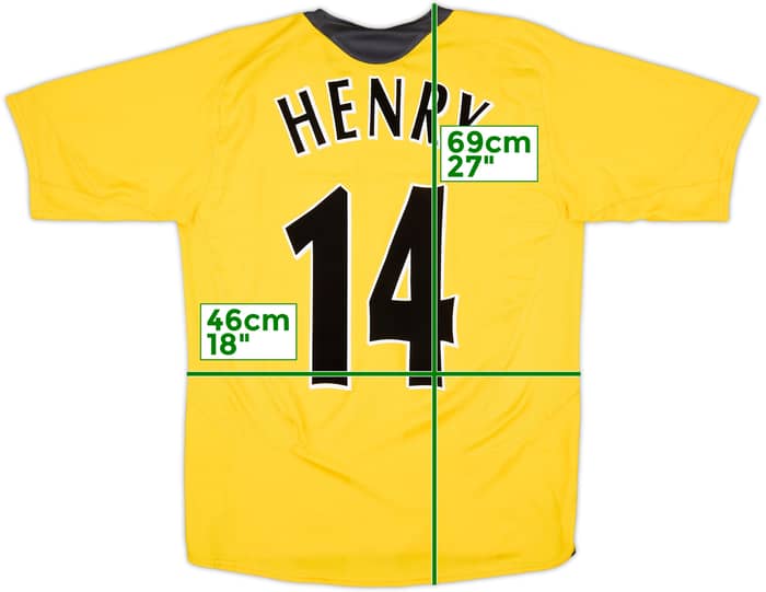 2005-06 Arsenal Away Shirt Henry #14 - 8/10 - (XL.Boys)
