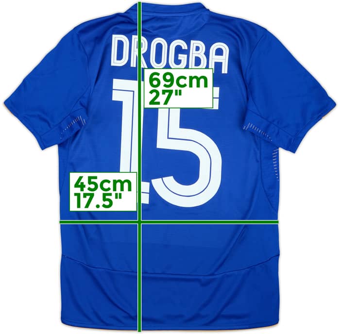 Camiseta de local centenario del Chelsea 2005-06 Drogba #15 - 8/10 - (XL.Niños)