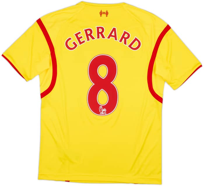 2014-15 Liverpool Away Shirt Gerrard #8 - 10/10 - (XL.Boys)