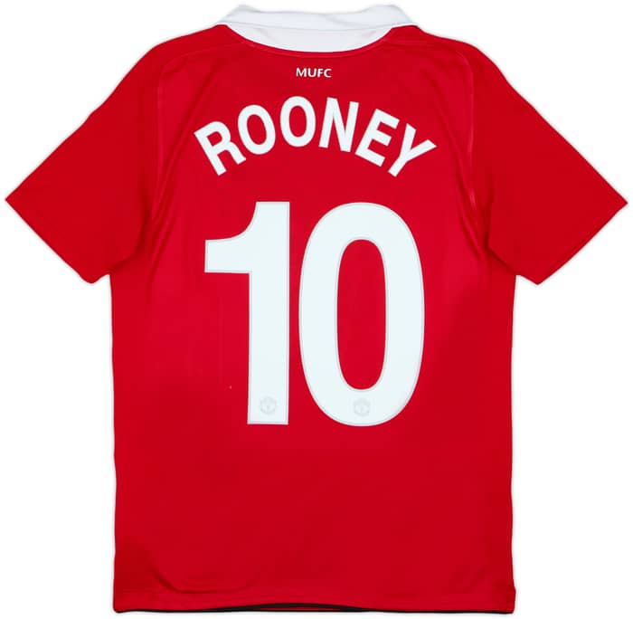 2010-11 Manchester United Home Shirt Rooney #10 - 8/10 - (XL.Boys)