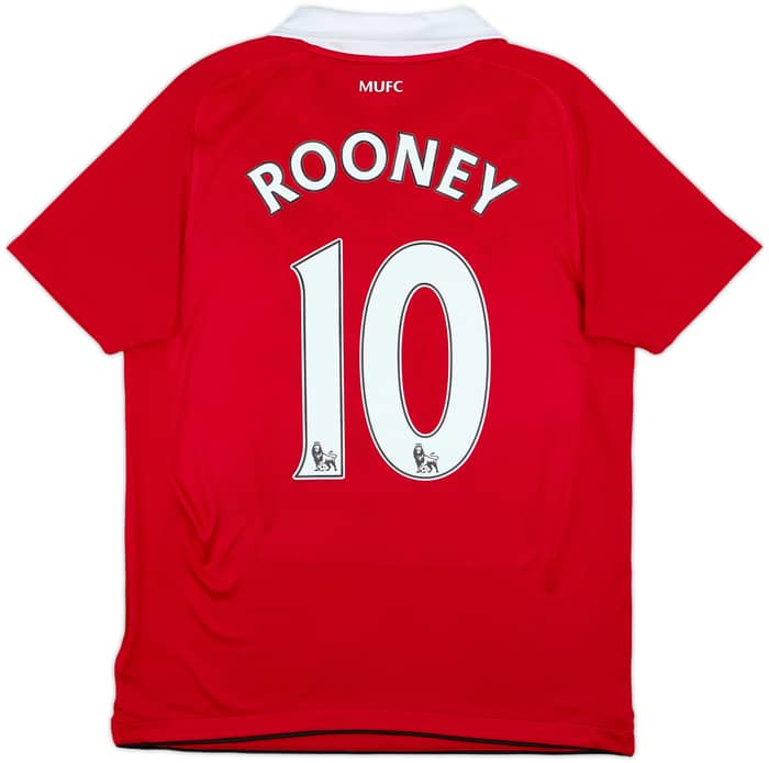 2010-11 Manchester United Home Shirt Rooney #10 - 9/10 - (XL.Boys)