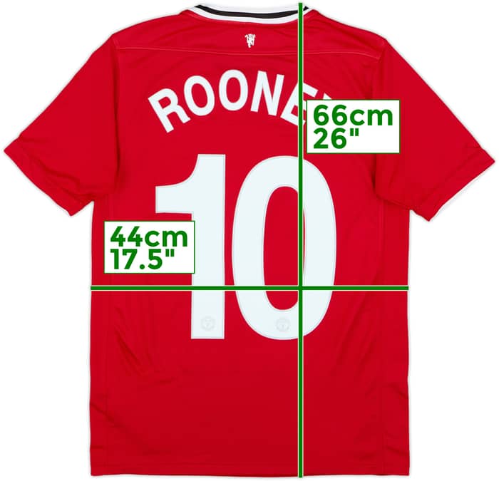 2011-12 Manchester United Home Shirt Rooney #10 - 8/10 - (XL.Boys)