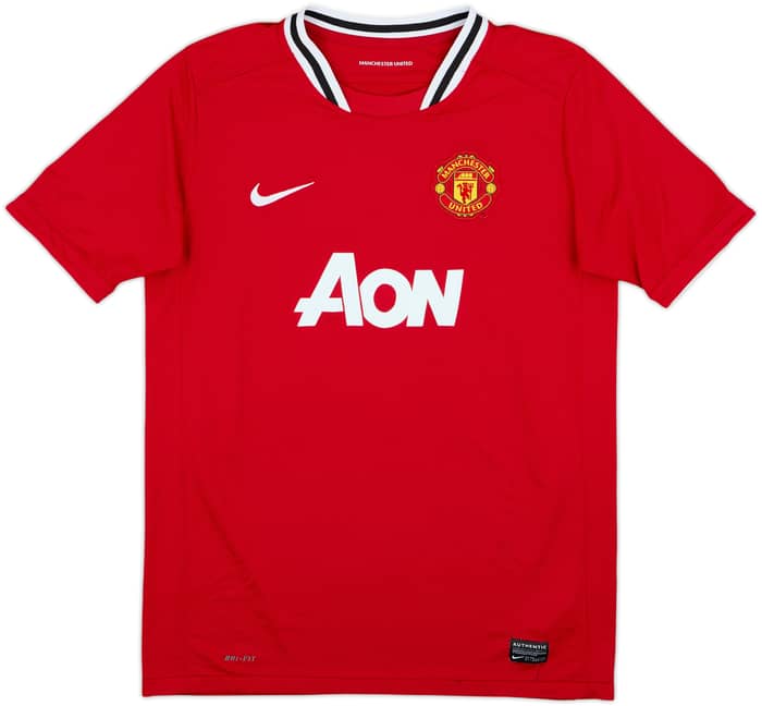 2011-12 Manchester United Home Shirt Rooney #10 - 7/10 - (XL.Boys)