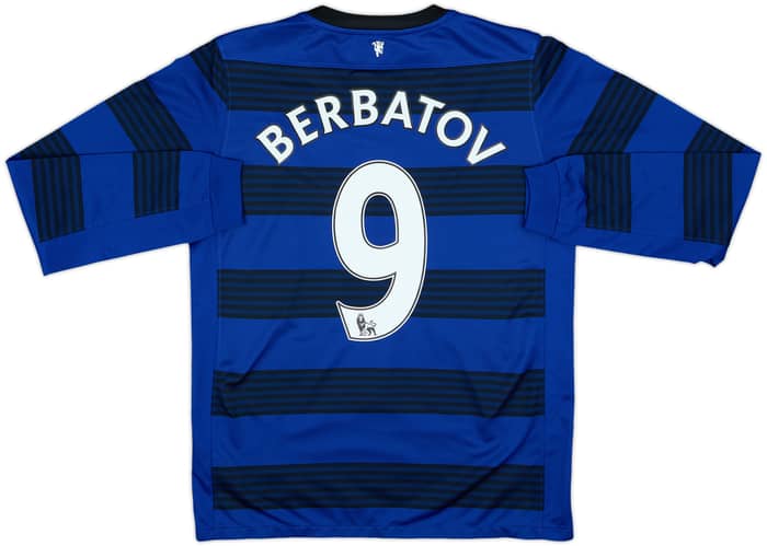 Camiseta de visitante de manga larga del Manchester United 2011-13 Berbatov #9 - 8/10 - (XL Niños)