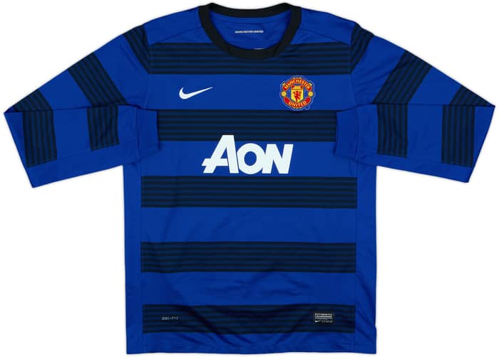Camiseta de visitante de manga larga del Manchester United 2011-13 Berbatov #9 - 8/10 - (XL Niños)
