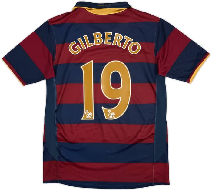 Camiseta de la tercera equipación del Arsenal 2007-08 Gilberto #19 - 7/10 - (XL.Niños)