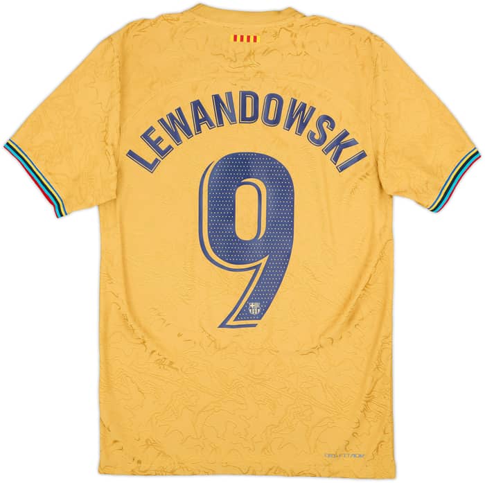 2022-23 Barcelona Authentic Away Shirt Lewandowski #9 - 8/10 - (S)