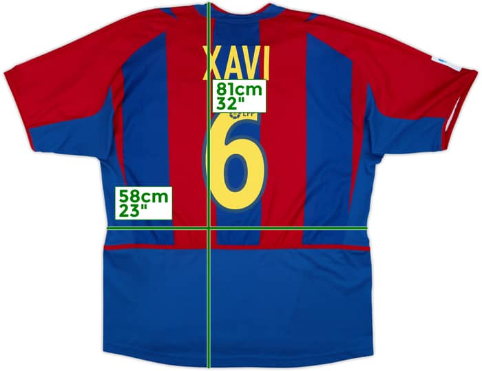 2002-03 Barcelona Home Shirt Xavi #6 - 9/10 - (XL)