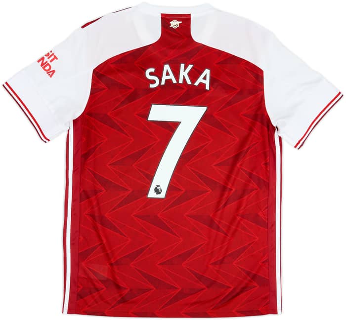 2020-21 Arsenal Home Shirt Saka #7 - 7/10 - (L)