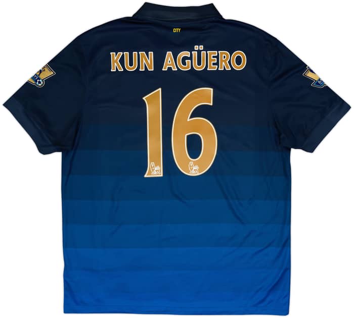 2014-15 Manchester City Away Shirt Kun Aguero #16 - 6/10 - (XL)