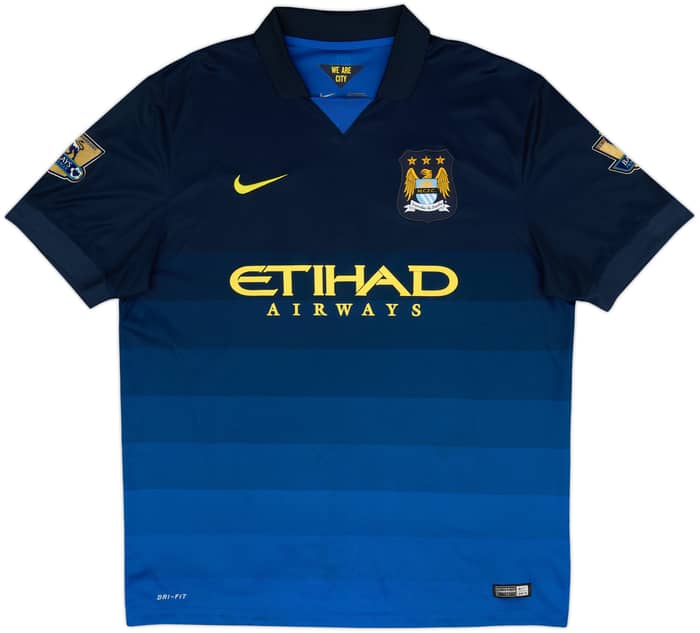 2014-15 Manchester City Away Shirt Kun Aguero #16 - 6/10 - (XL)