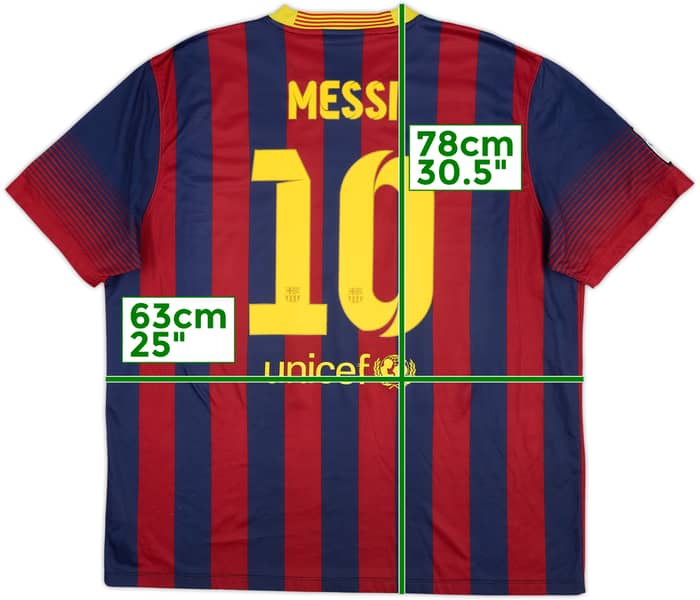 2013-14 Barcelona Home Shirt Messi #10 - 5/10 - (XXL)