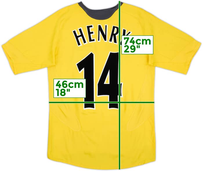 Camiseta de visitante del Arsenal 2005-06 Henry #14 - 7/10 - (XL.Niños)