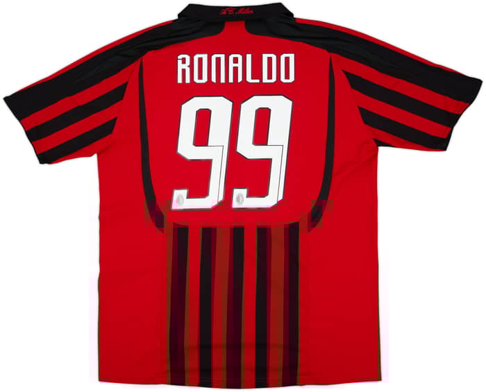 2007-08 AC Milan Home Shirt Ronaldo #99 - 8/10 - (XL)