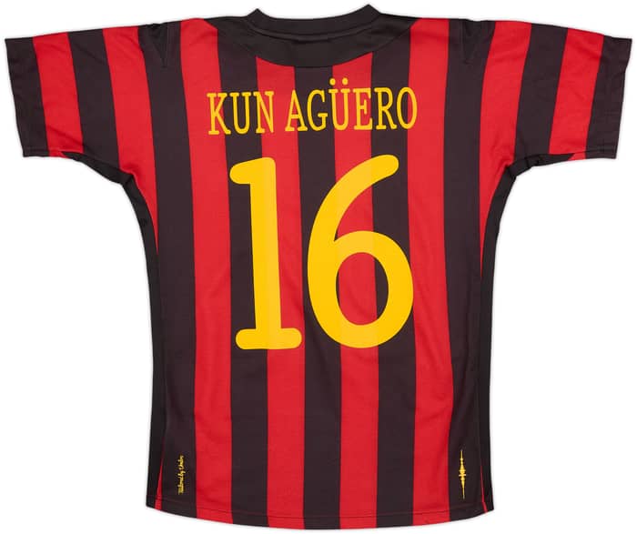 2011-12 Manchester City Away Shirt Kun Aguero #16 - 8/10 - (XL.Boys)
