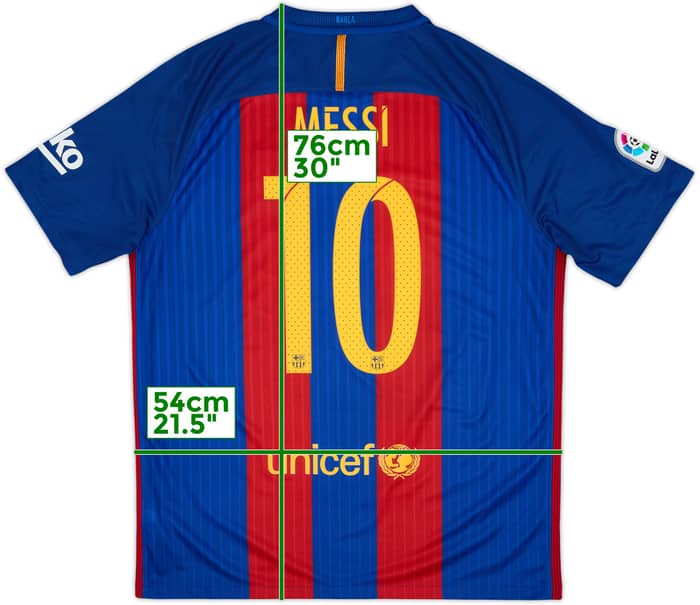 2016-17 Barcelona Camiseta Local Messi #10 - 8/10 - (L)