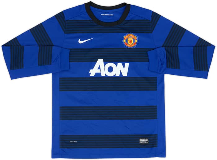 2011-13 Manchester United Away L/S Shirt Berbatov #9 - 8/10 - (XL.Boys)