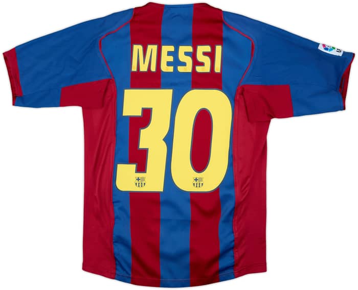 2004-05 Barcelona Home Shirt Messi #30 - 8/10 - (XL.Boys)