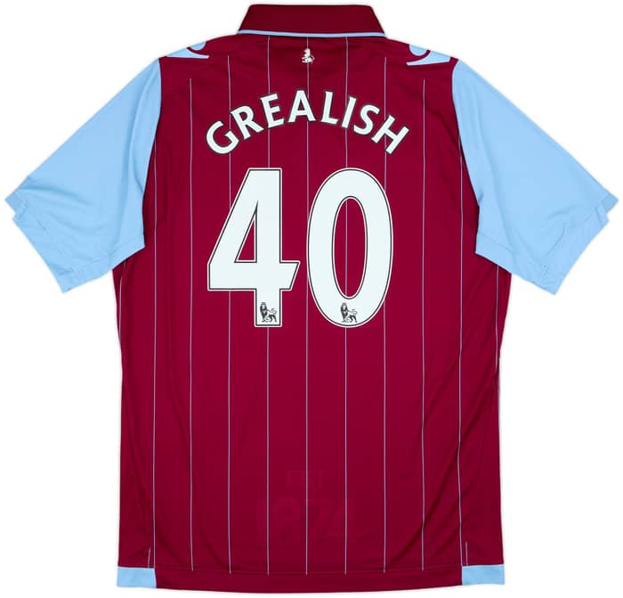 2014-15 Aston Villa Home Shirt Grealish #40 - 8/10 - (XL)