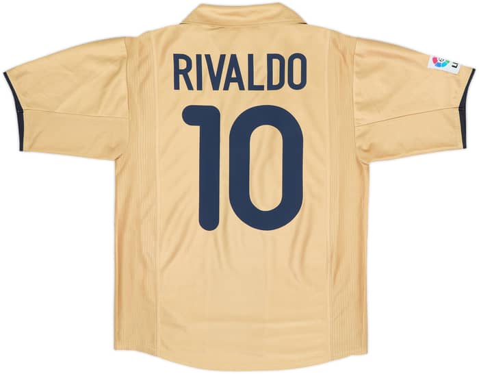 2001-03 Barcelona Away Shirt Rivaldo #10 - 8/10 - (S)