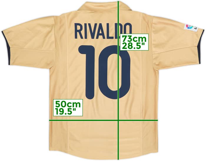 2001-03 Barcelona Away Shirt Rivaldo #10 - 8/10 - (S)