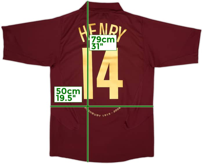 2005-06 Arsenal Home Shirt Henry #14 - 9/10 - (M)
