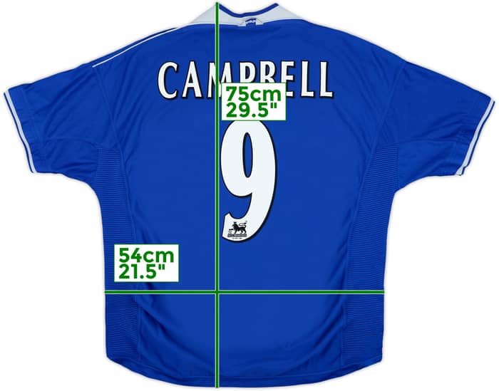 1999-00 Everton Home Shirt Campbell #9 - 6/10 - (XXL)