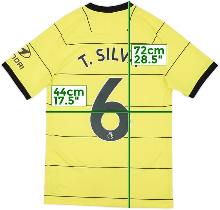 2021-22 Chelsea Away Shirt T.Silva #6 - 7/10 - (S)