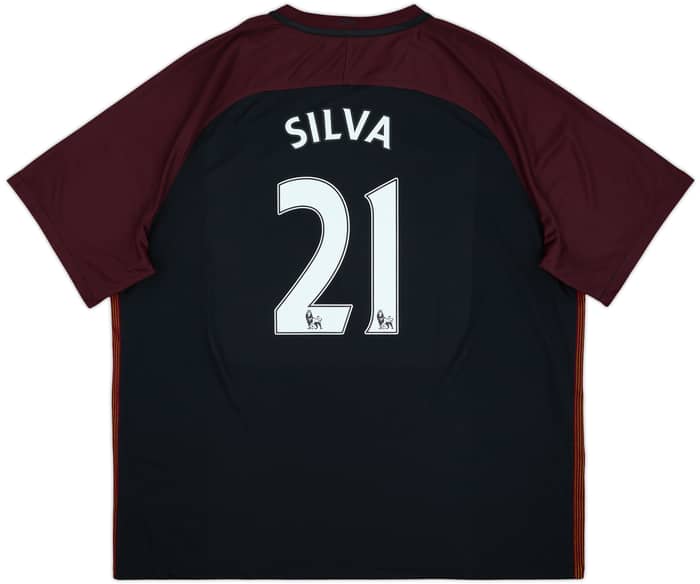 2016-17 Manchester City Away Shirt Silva #21 - 9/10 - (3XL)