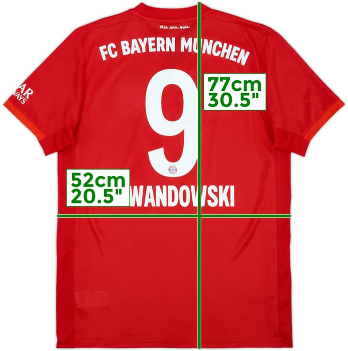 2019-20 Bayern Munich Home Shirt Lewandowski #9 - 9/10 - (M)