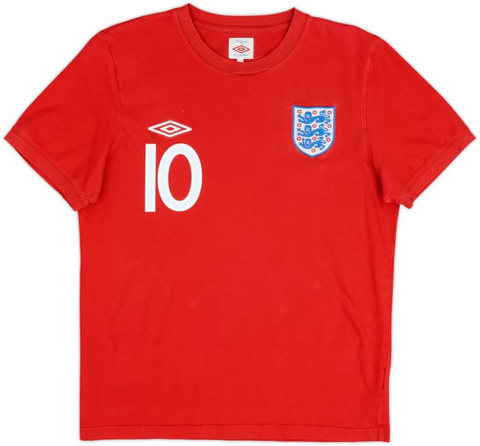 2010-11 England Umbro Cotton Tee Rooney #10 - 7/10 - (M)